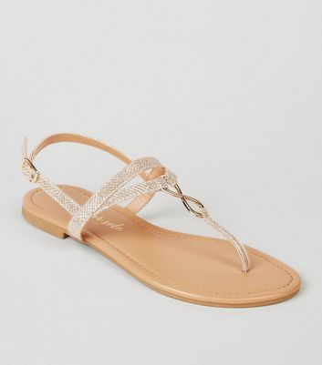 new look gold sandals