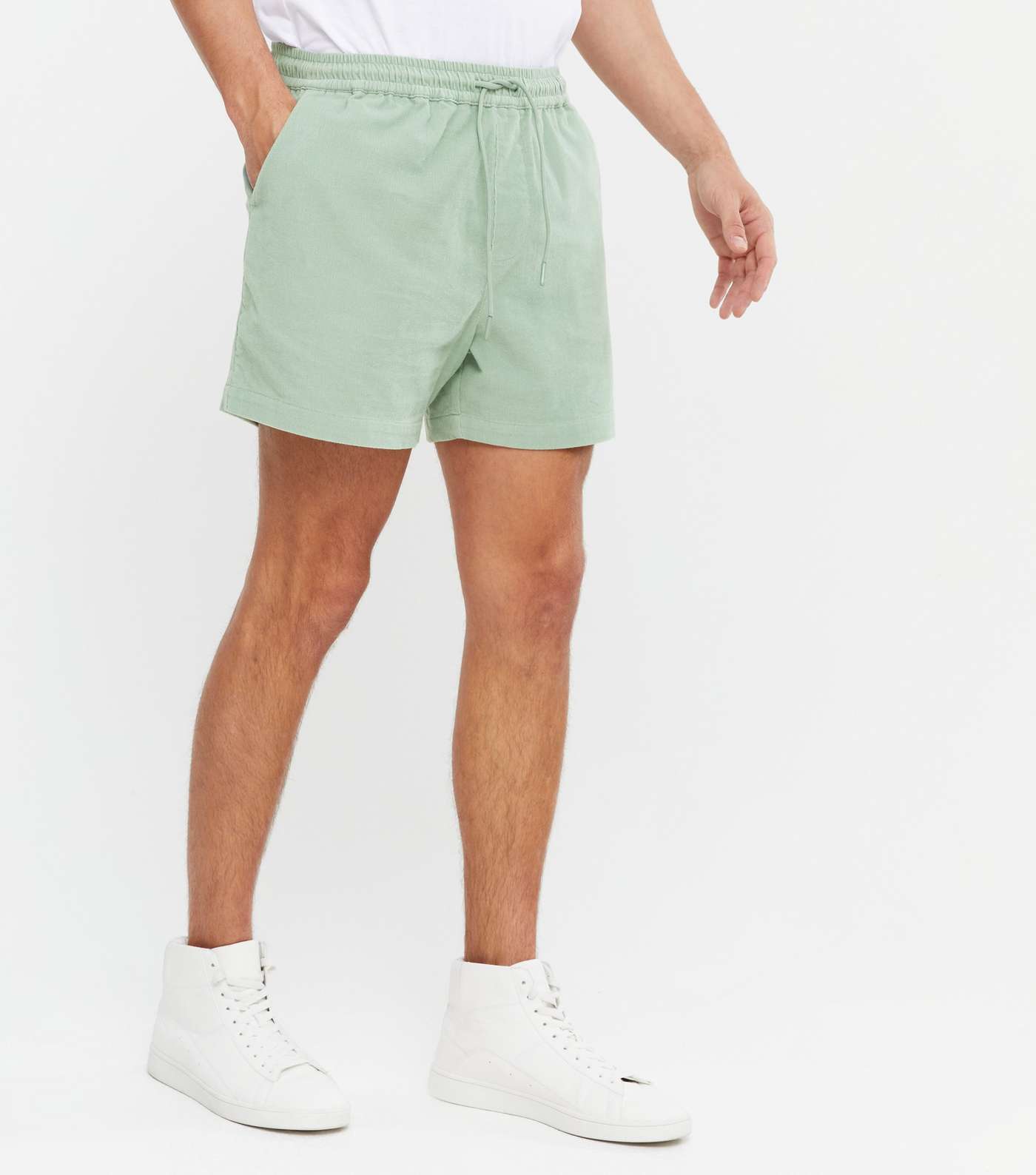 Olive Cord Shorts  Image 2
