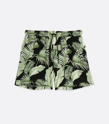 Black Tropical Print Shorts | New Look