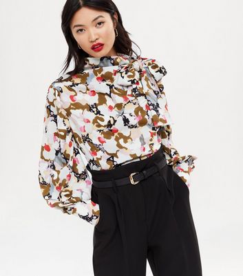 トップス meer. NECK RIBBON BLOUSE Detachable ribbon blouse with collar [long sleeves] [2WAY