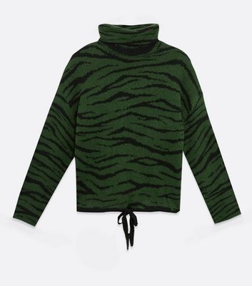 green zebra sweater