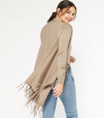 Image of Apricot Stone Fringe Cardigan New Look