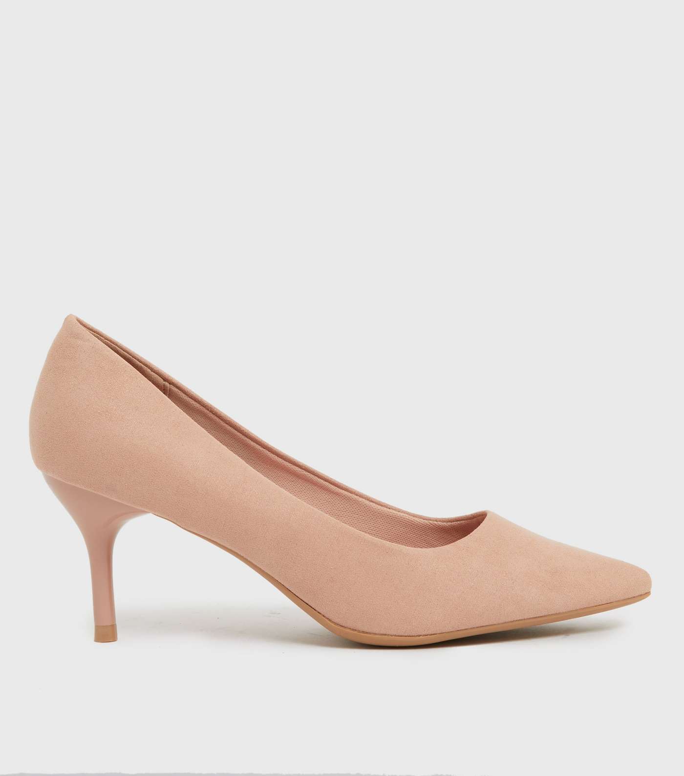 Pale Pink Pointed Stiletto Heel Court Shoes