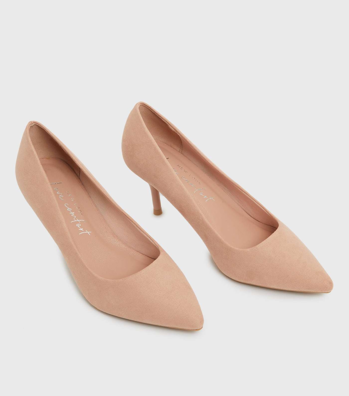 Pale Pink Pointed Stiletto Heel Court Shoes Image 3