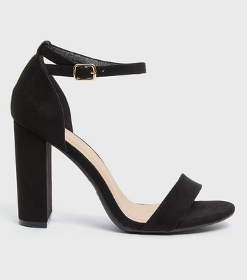 new look black wide fit heels