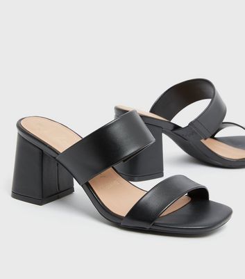 wide black mules