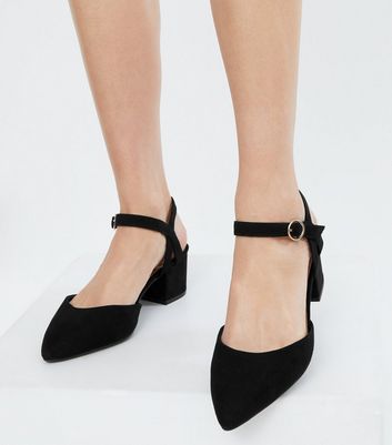 New look block heel best sale court shoes