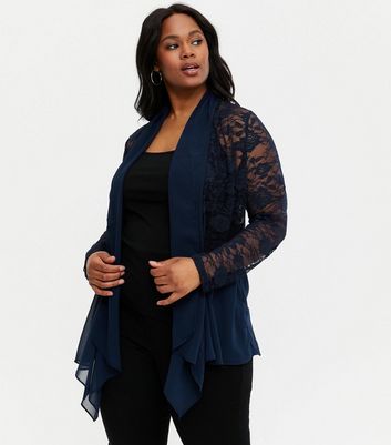 Lace waterfall sale jacket