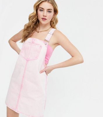 pink denim dress