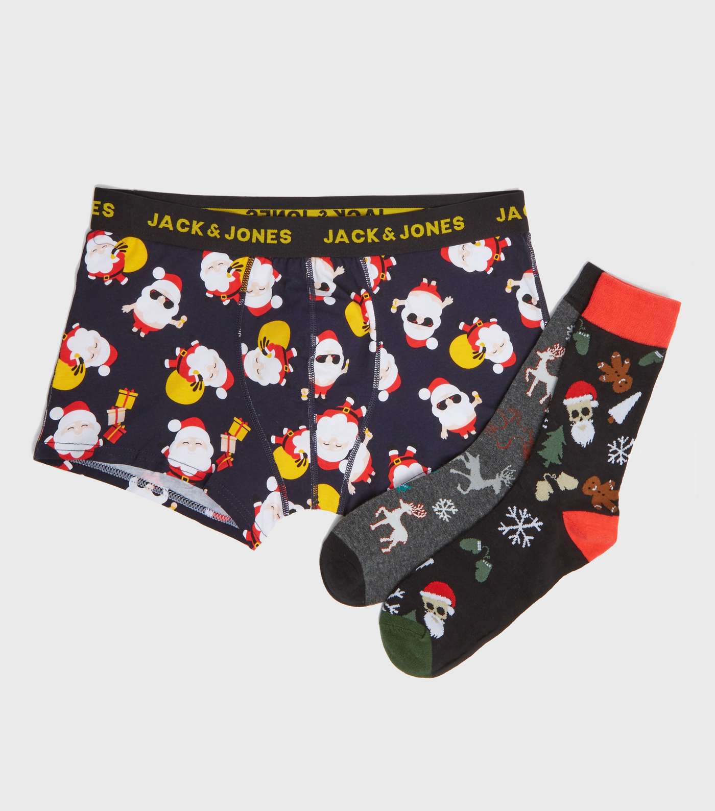 Jack & Jones Multicoloured Christmas Boxers and Socks Set  Image 2