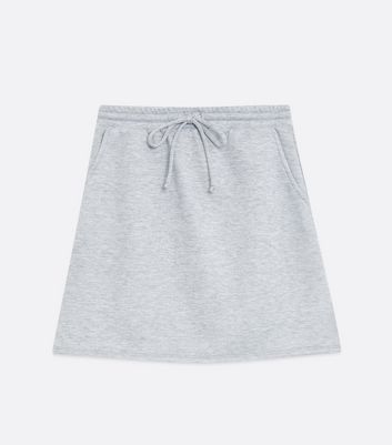 grey jersey skirt drawstring