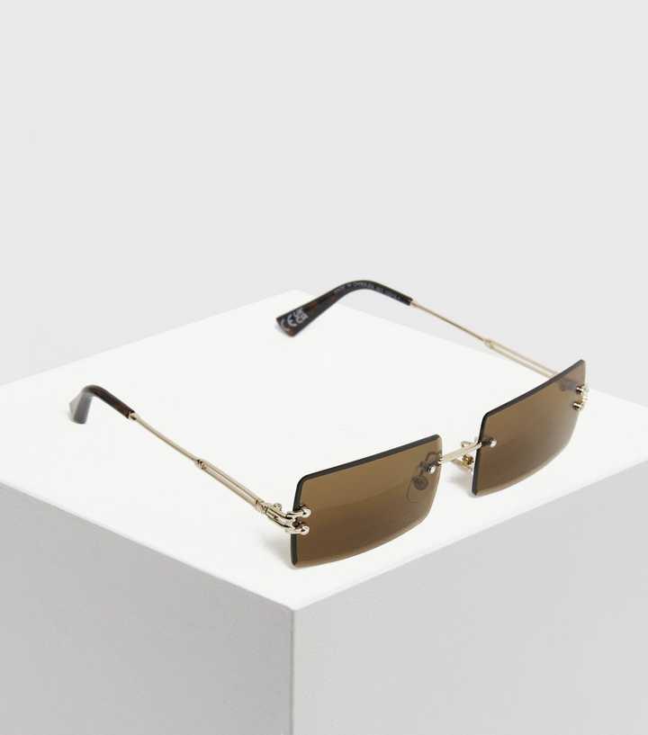 Square Rimless Sunglasses