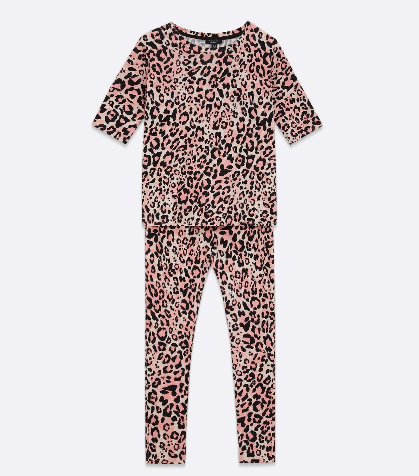 Maternity Pink Leopard Print Soft Touch Pyjama Set Image 5
