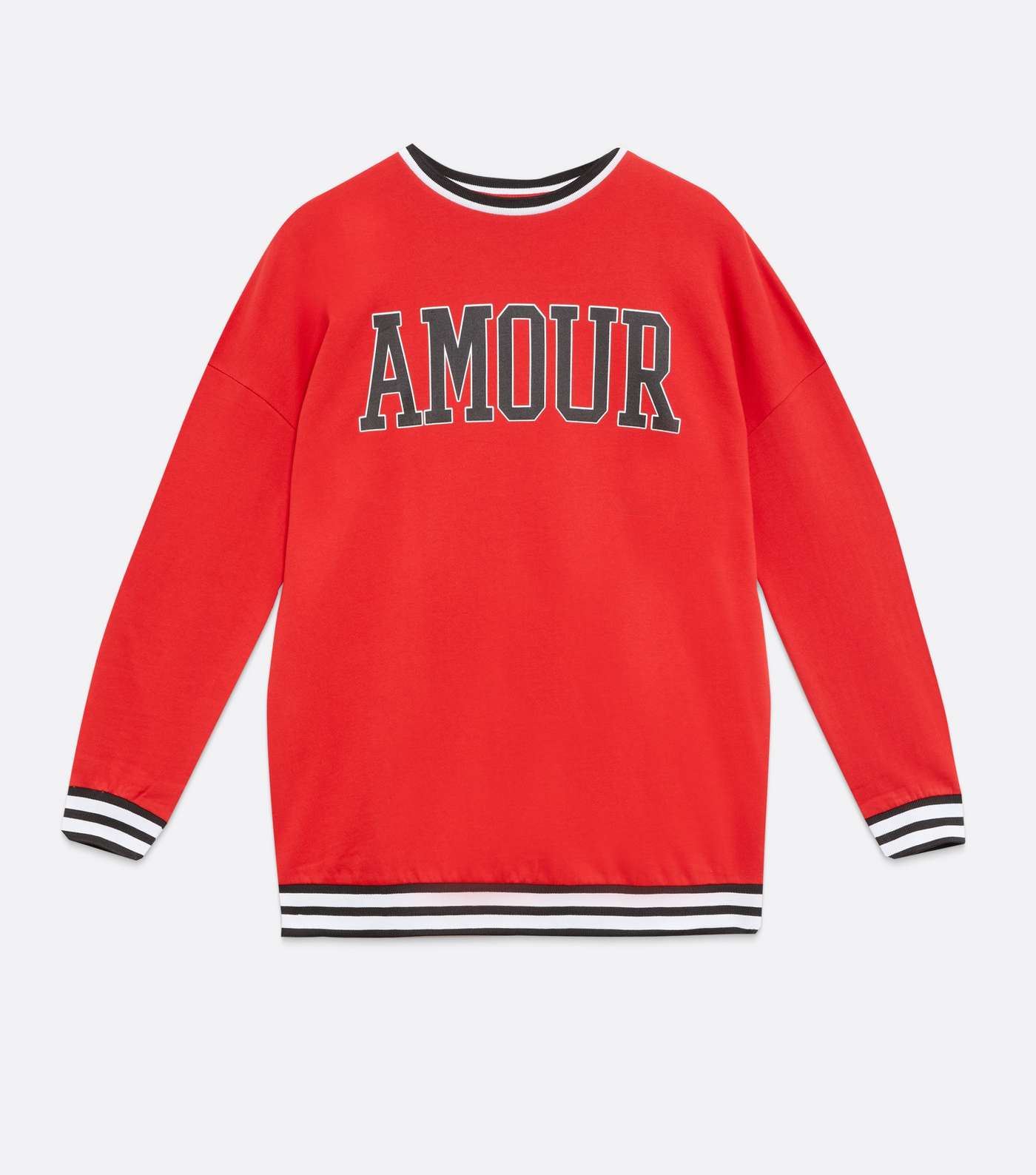 Red Stripe Amour Varsity Logo Long Sweatshirt  Image 5