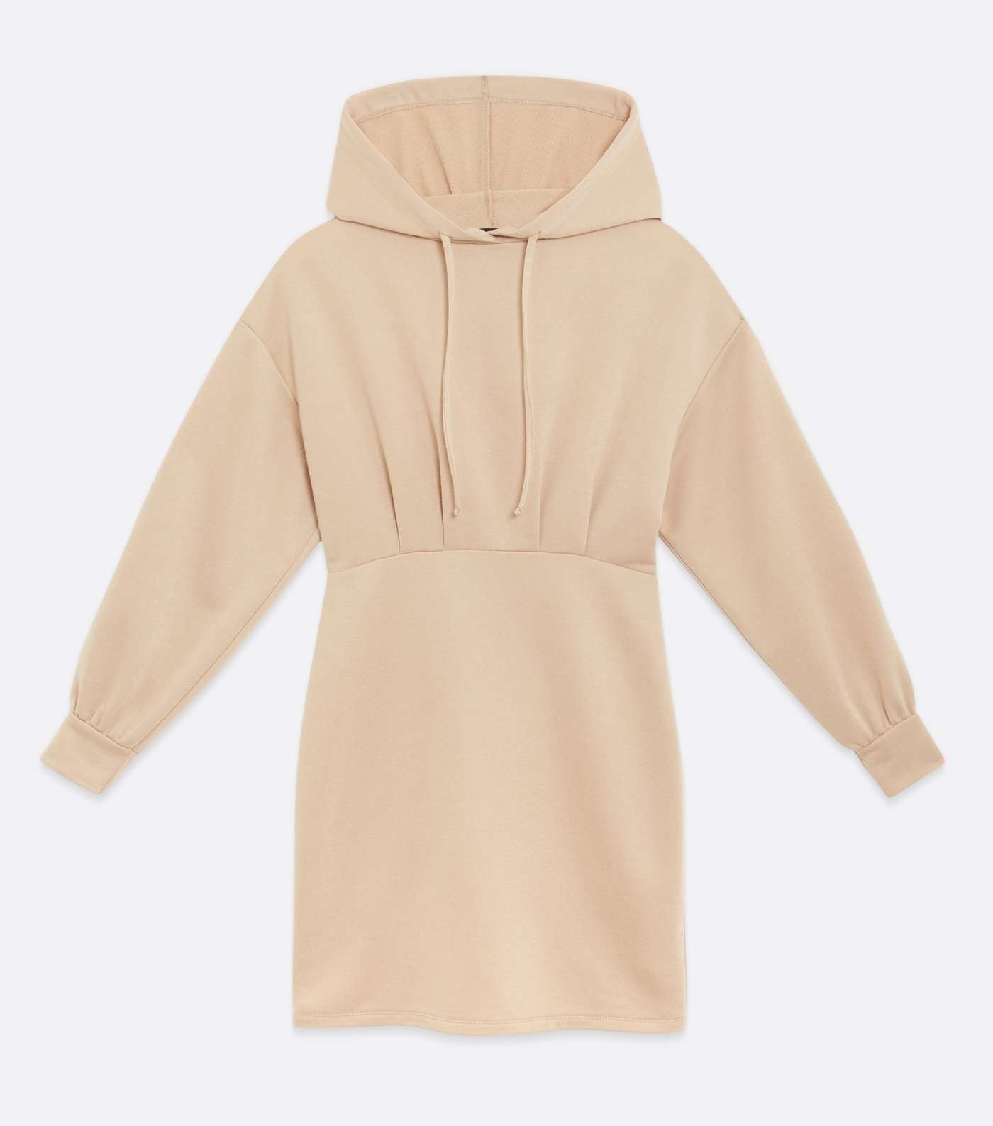Camel Jersey Fitted Hoodie Dress  Image 5