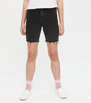 girls black bermuda shorts
