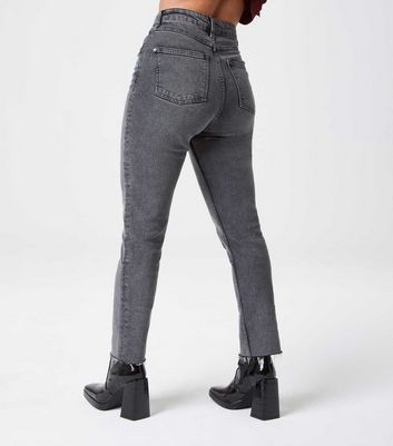 3x1 Denim High-rise Straight-leg Jeans in Grey Grey Womens Clothing Jeans Straight-leg jeans 