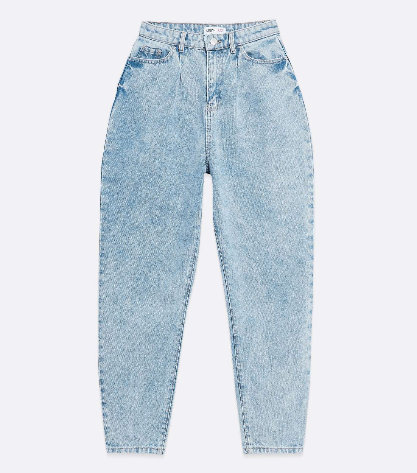 Urban Bliss Blue Acid Wash Tapered Jeans Image 5