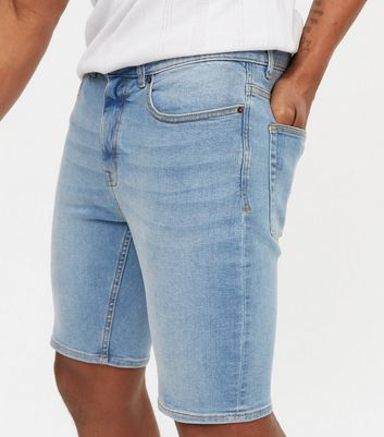 Pale Blue Denim Slim Fit Shorts | New Look