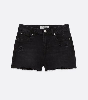 Girl black cheap jean shorts