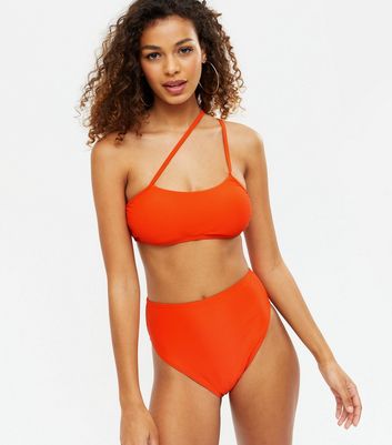 high waisted bikini neon