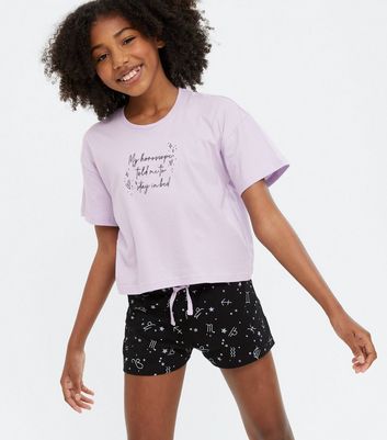 Girls Purple Horoscope Logo Short 