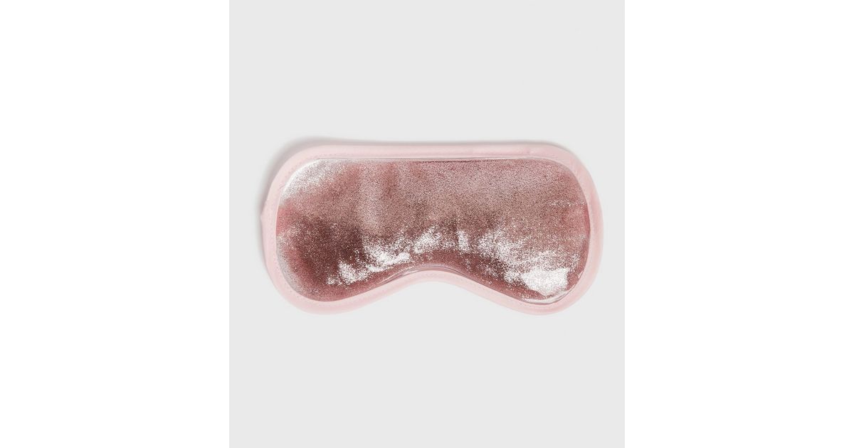 Rose Gold Glitter Gel Eye Mask New Look