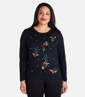 robin christmas jumper ladies