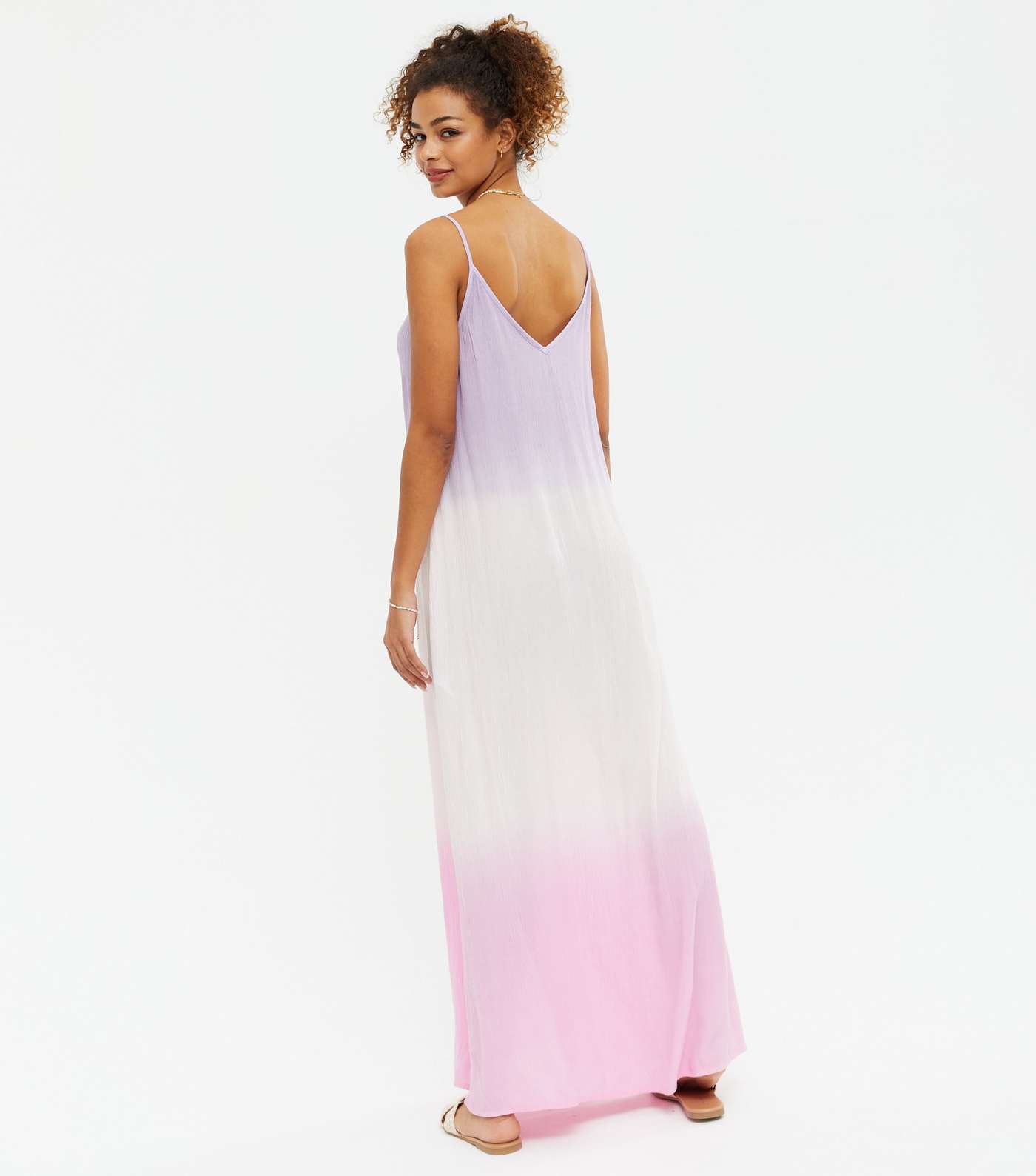 Pink Dip Dye Maxi Beach Dress Image 4