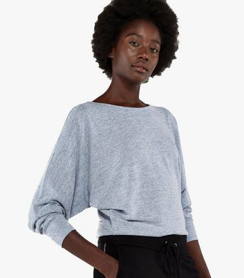 Image of Apricot Grey Soft Touch Batwing Jumper New Look