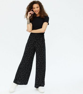 Unique Bargains Women's Plus Size Polka Dots Palazzo Female Pants Wide Leg  Lounge Pant - Walmart.com