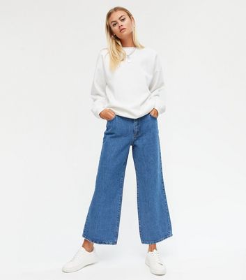 ONLY Blue High Waist Wide Leg Jeans 