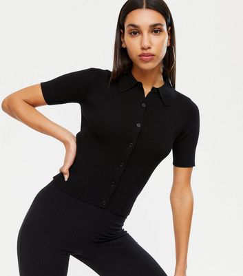 button front polo shirt