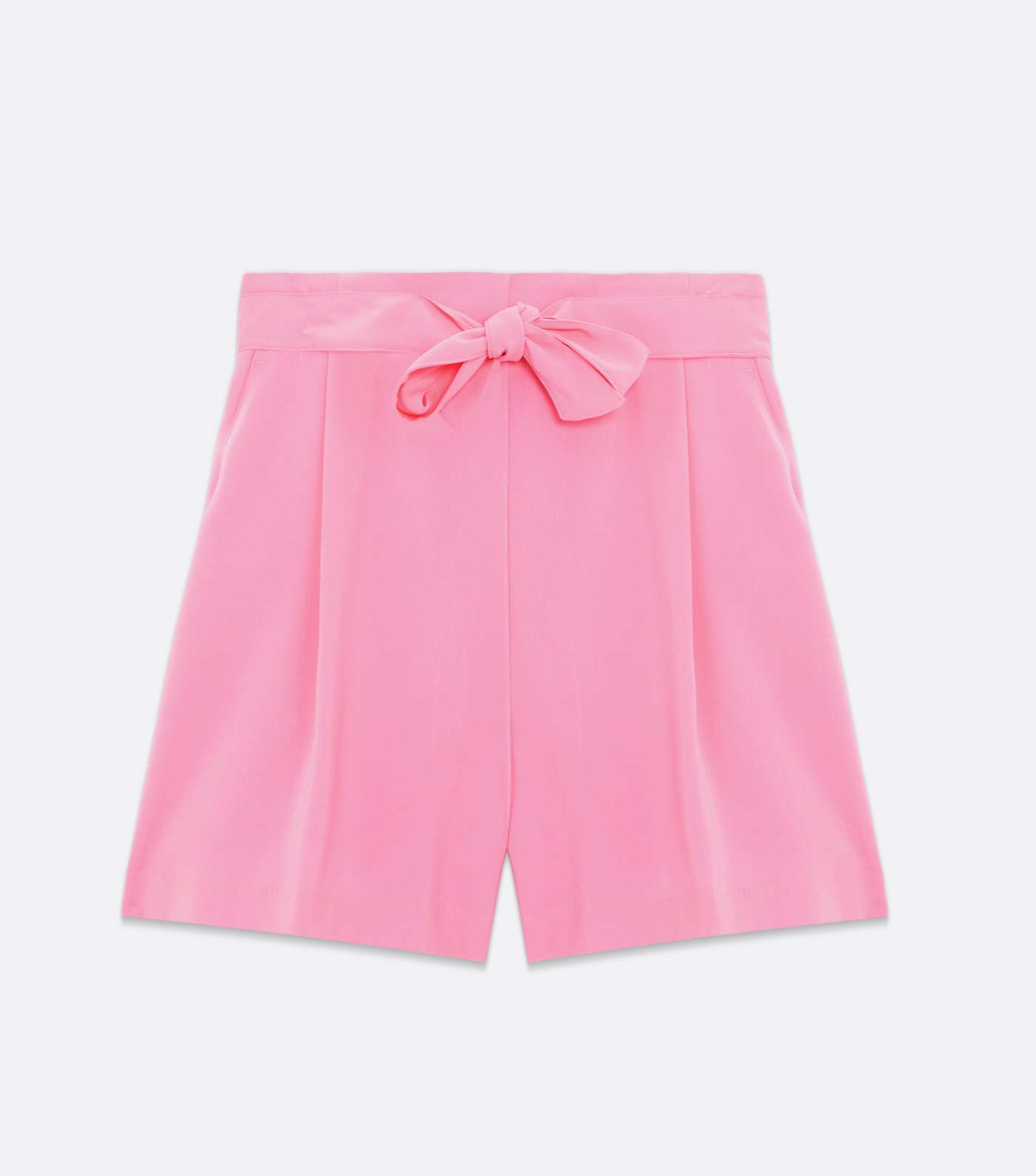 Bright Pink Tie Front Shorts Image 5