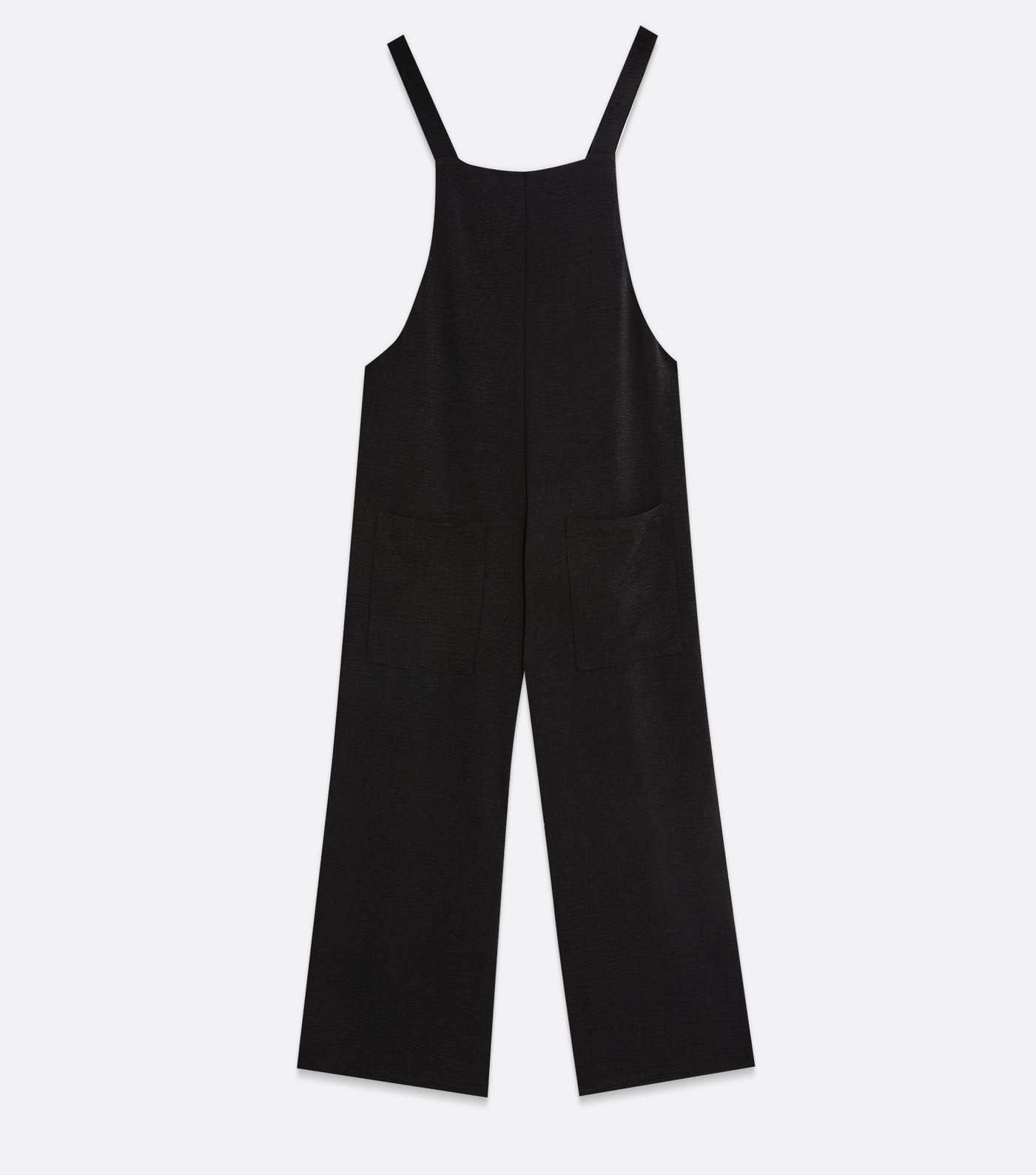 Tall Black Cropped Dungaree Jumpsuit Image 5