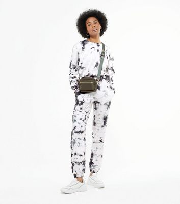 Tall White Tie Dye Cuffed Joggers | New 