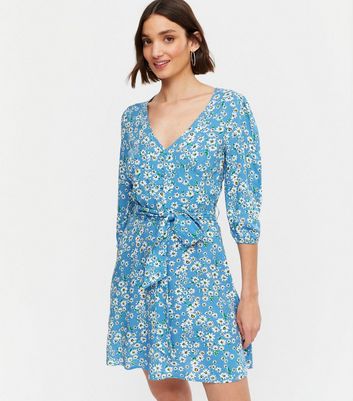 floral tie waist dress