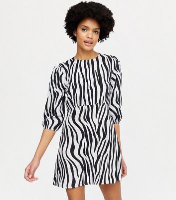 zebra print mini dress