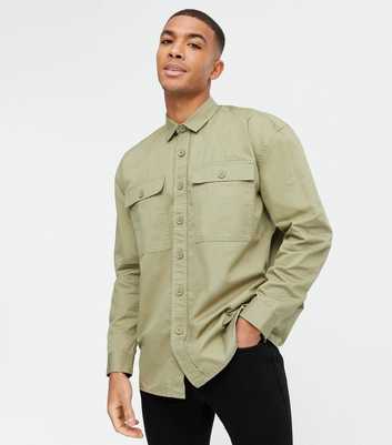 Olive Relaxed Fit Shacket