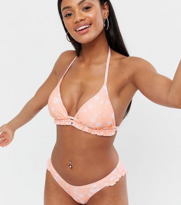 ditsy floral high cut bikini swimsuit