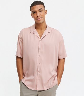 new look pink satin shirt