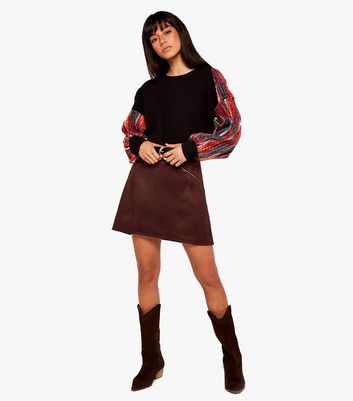 Image of Apricot Black Thread Sleeve Jumper New Look