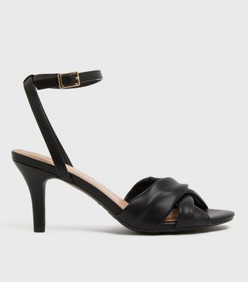 wide width black heel