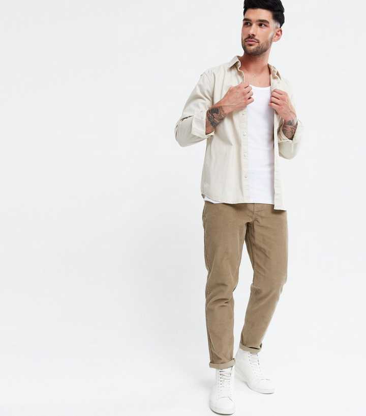 Tan Cord Tapered Trousers | New Look