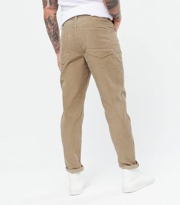 tan tapered trousers