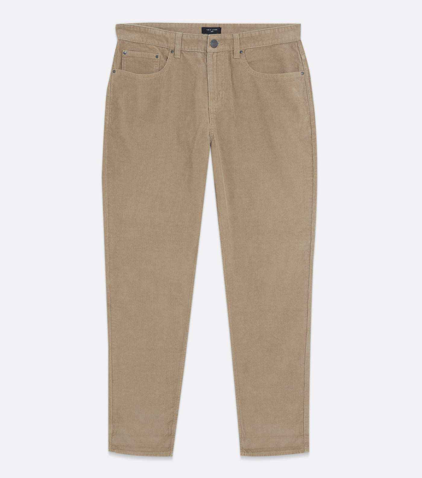 Tan Cord Tapered Trousers Image 5