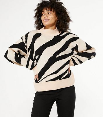 Zibi London Stone Zebra Print Jumper 
