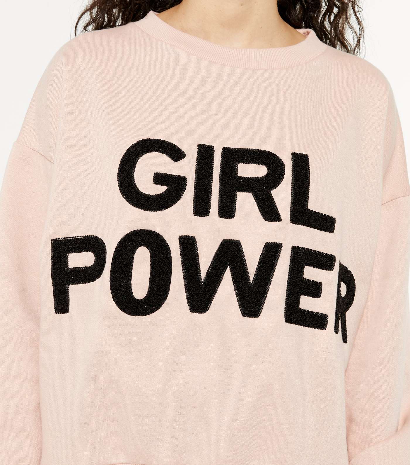 Cameo Rose Pink Girl Power Logo Sweatshirt  Image 4