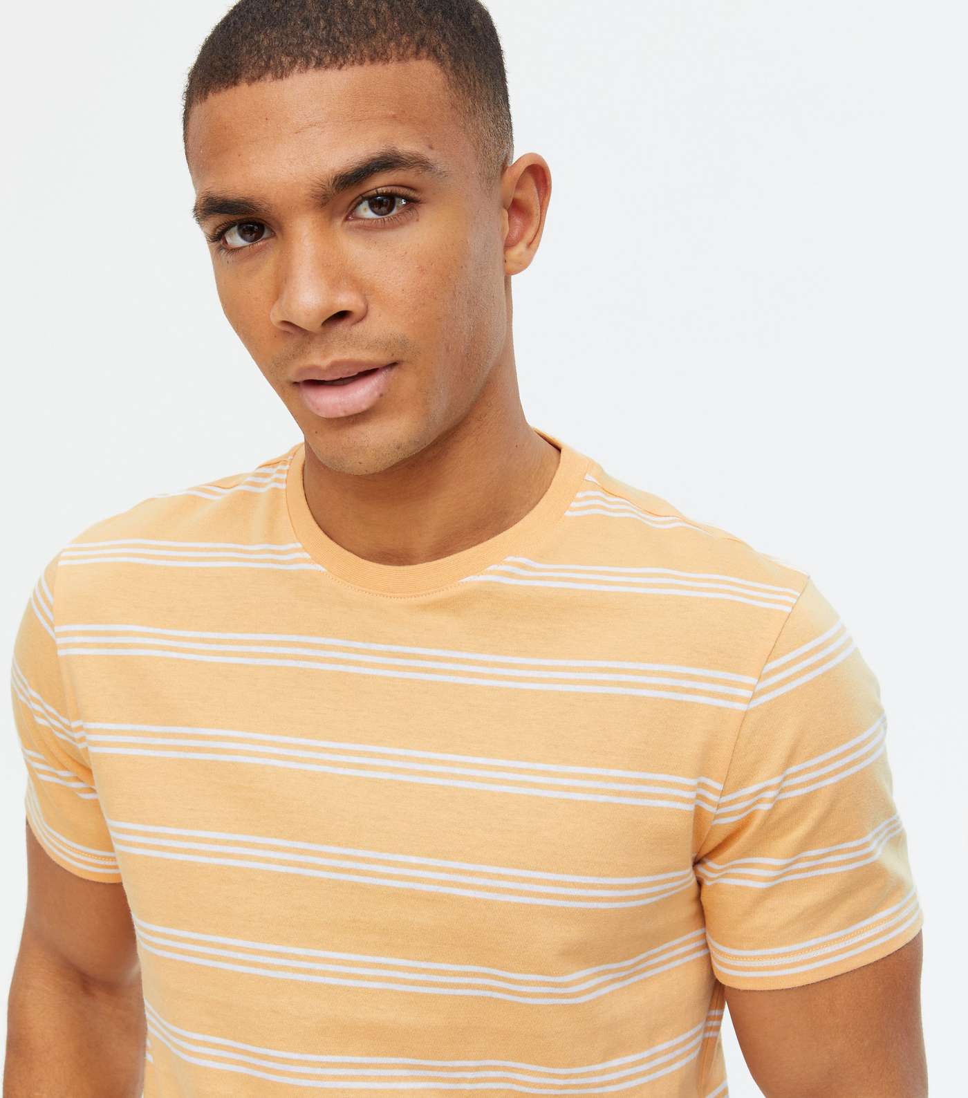 Mustard Stripe Short Sleeve T-Shirt Image 3