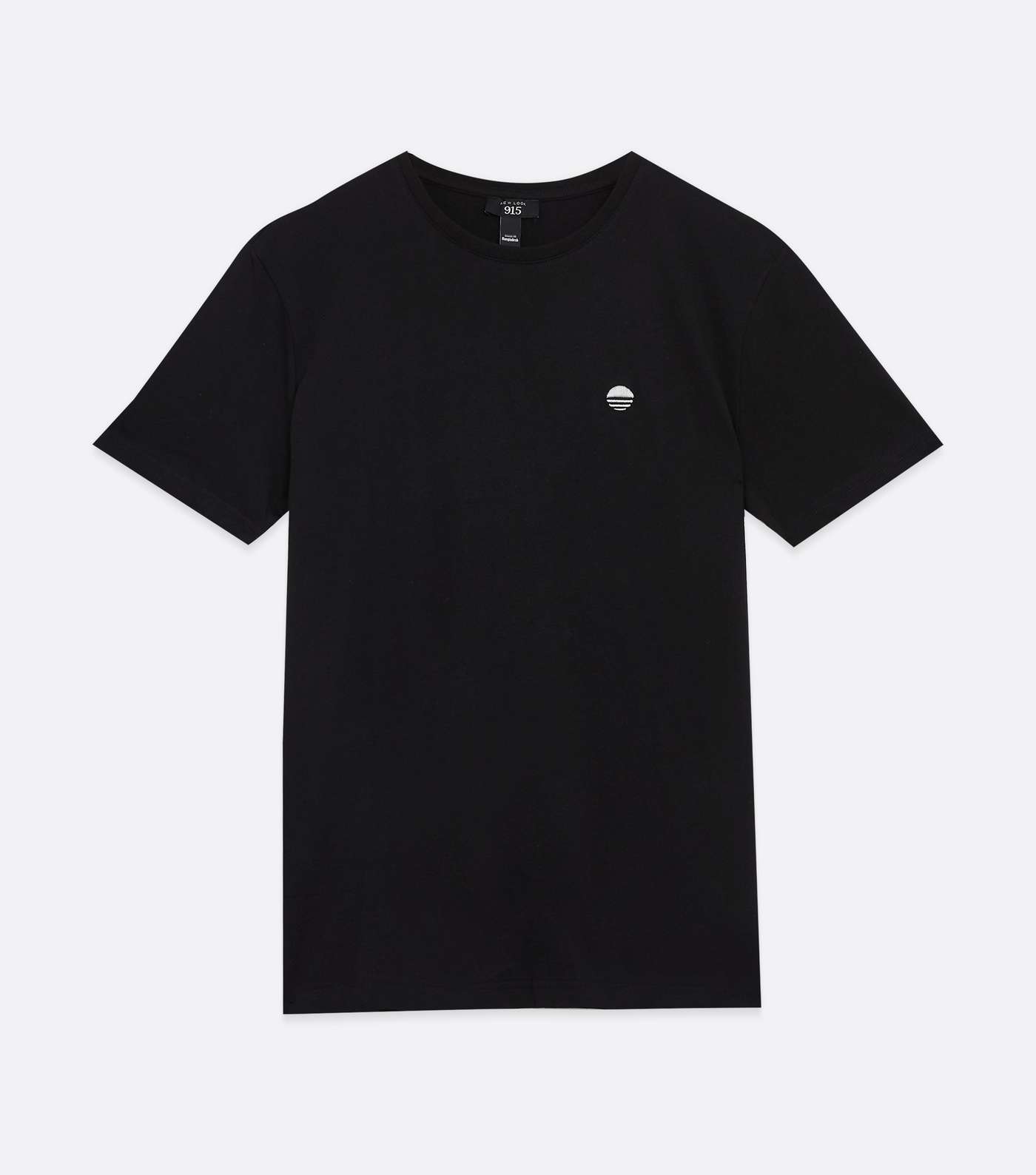 Boys Black Sun Embroidered T-Shirt Image 6